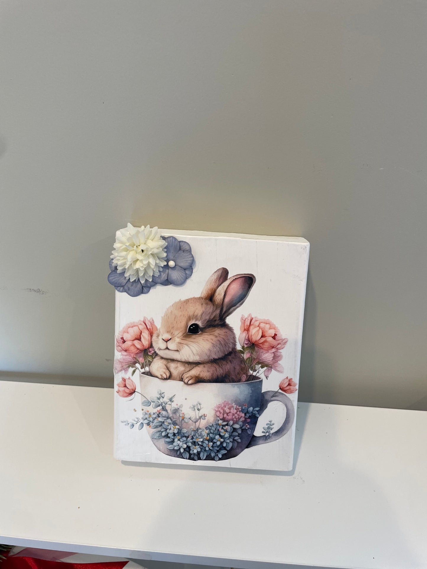 Bunny in a Teacup Shelf Sitter