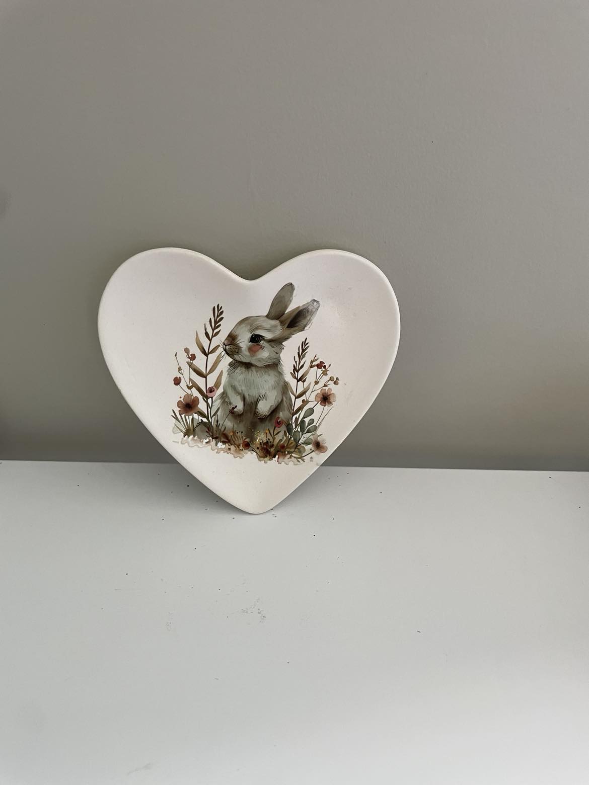 Bunny Ceramic Heart Trinket
Tray