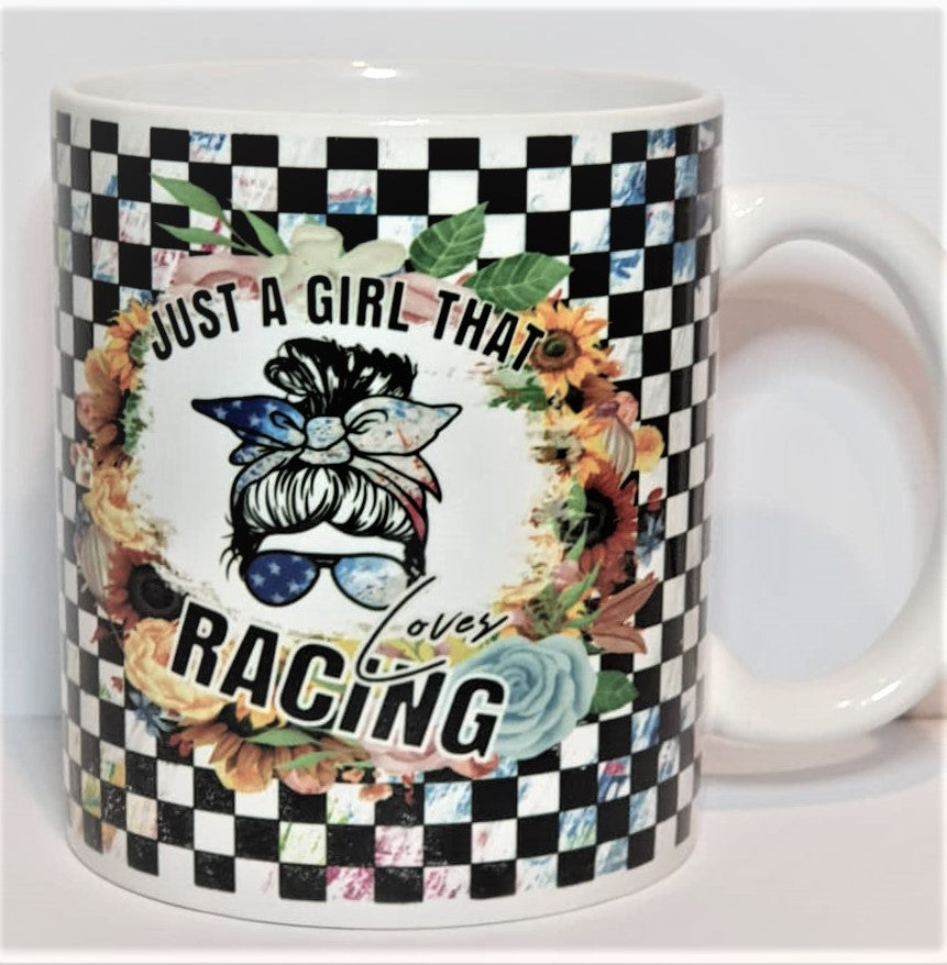 Just a girl who loves racing - 11oz Mug