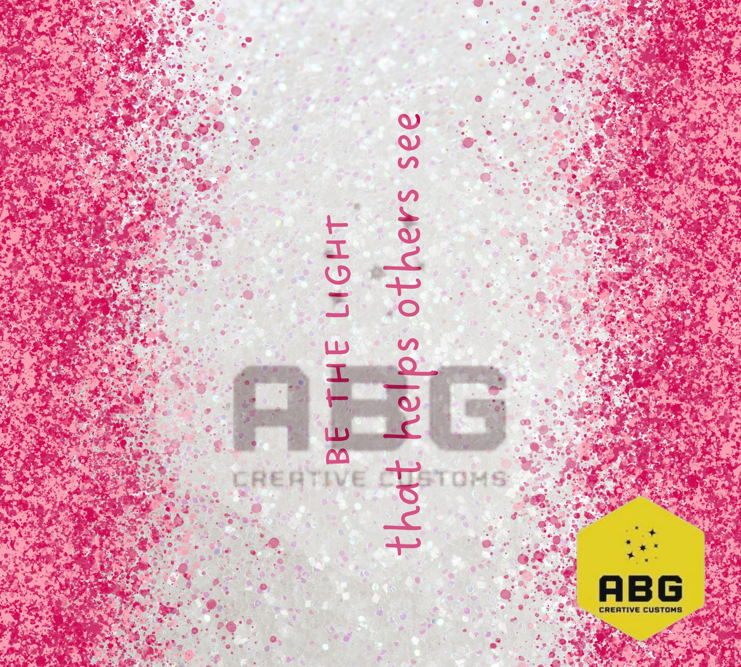 Be The Light - Magenta - 20oz Tumbler Wrap - Digital file only - sublimation
