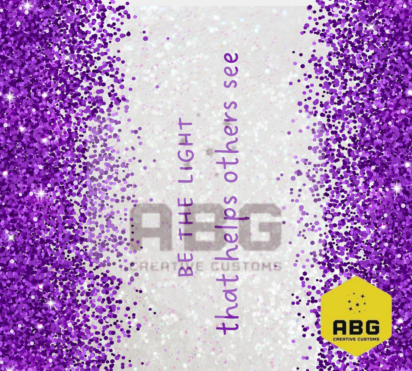 Be The Light - Purple - 20oz Tumbler Wrap - Digital file only - sublimation