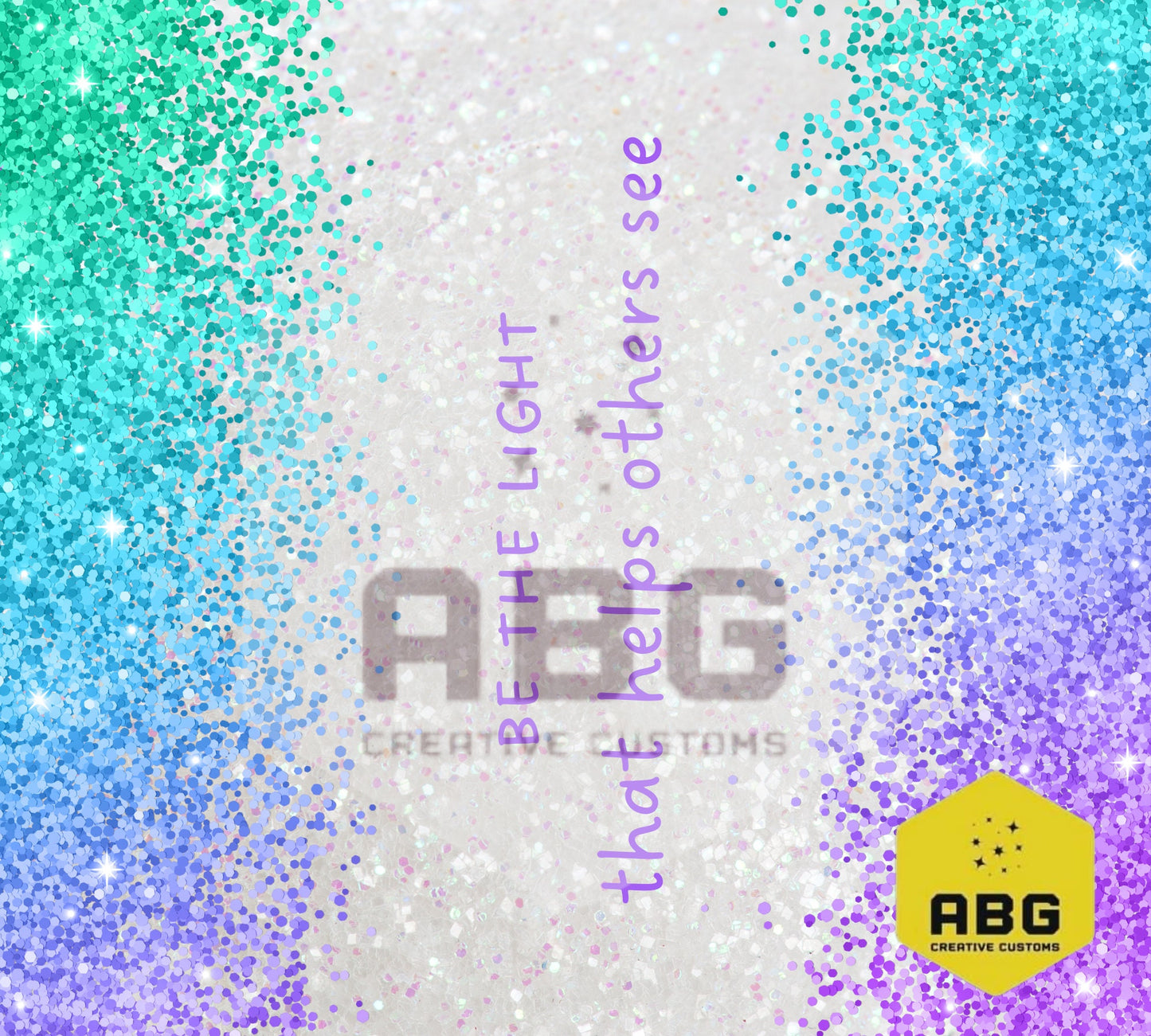 Be The Light - Aqua - 20oz Tumbler Wrap - Digital file only - sublimation