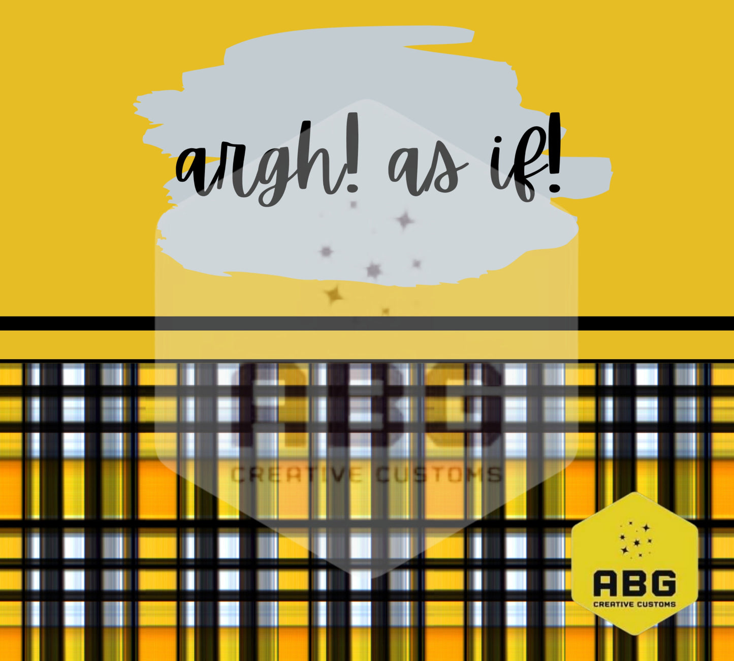 Clueless Yellow Plaid  - 20oz Tumbler Wrap - Digital file only - sublimation