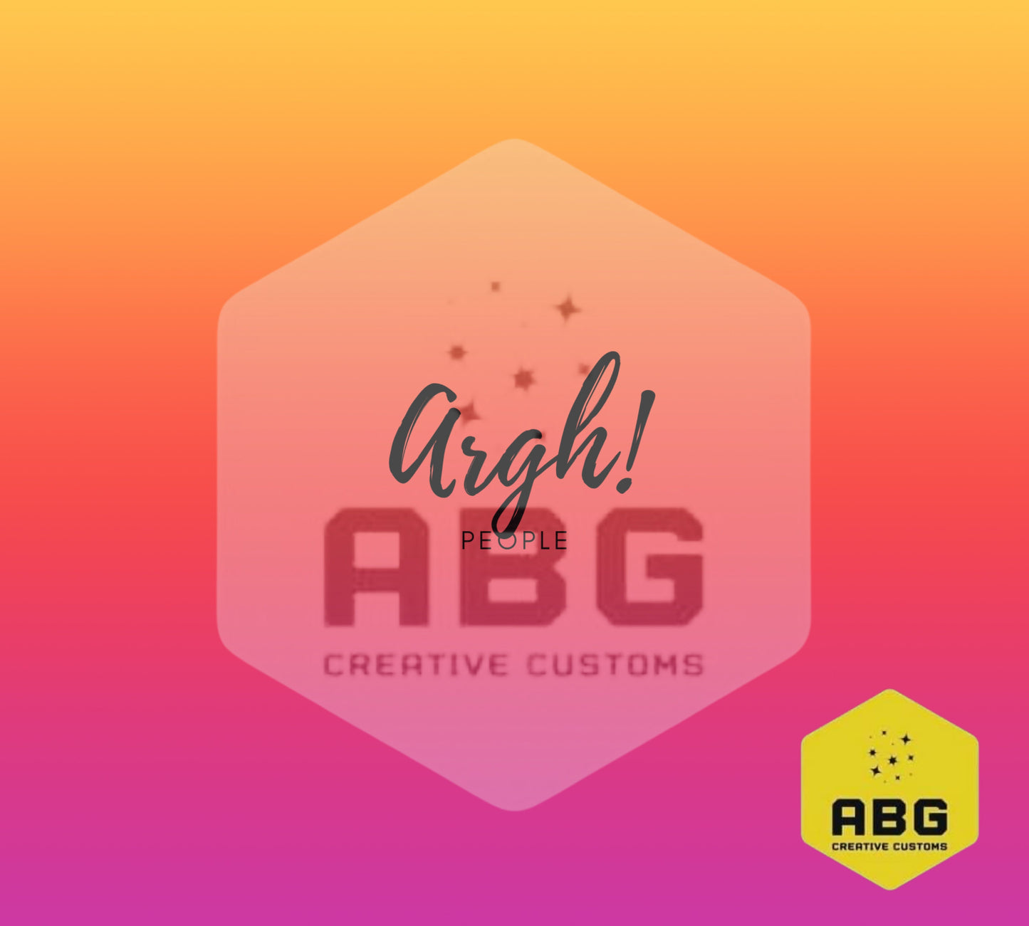 Argh People Yellow Pink - 20oz Tumbler Wrap - Digital file only - sublimation