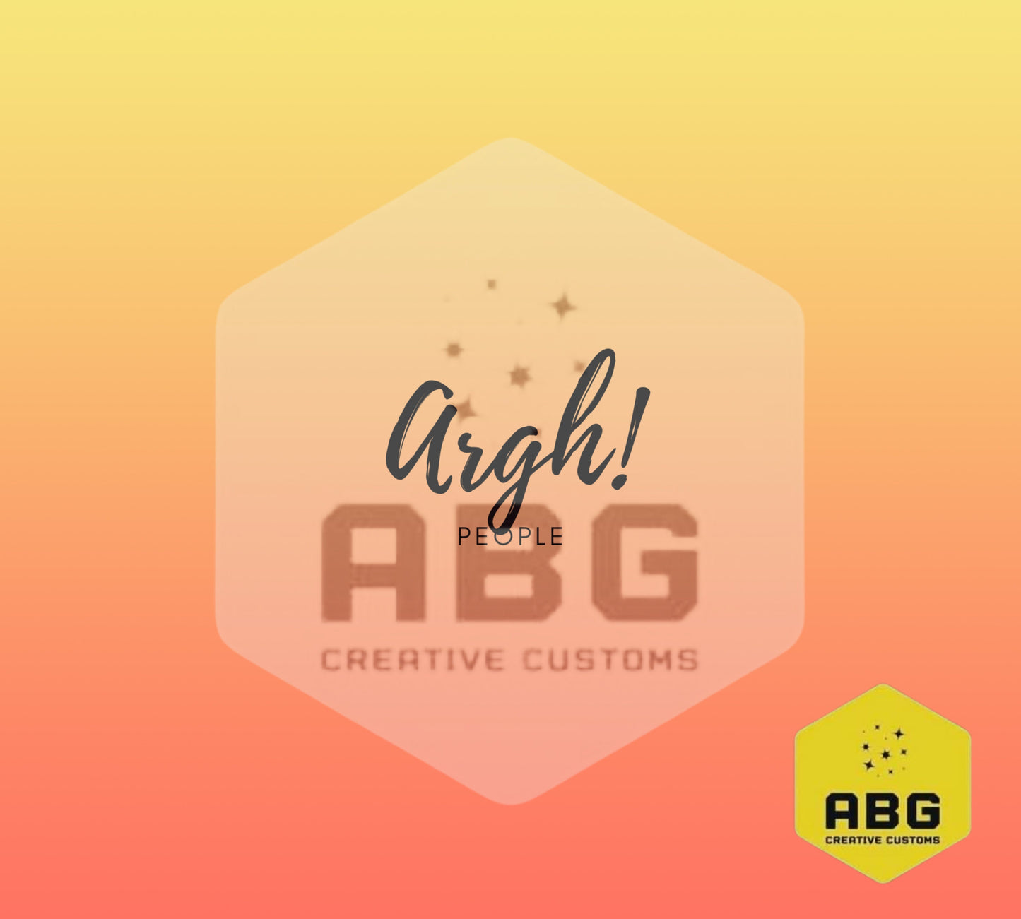 Argh People Orange Yellow - 20oz Tumbler Wrap - Digital file only - sublimation