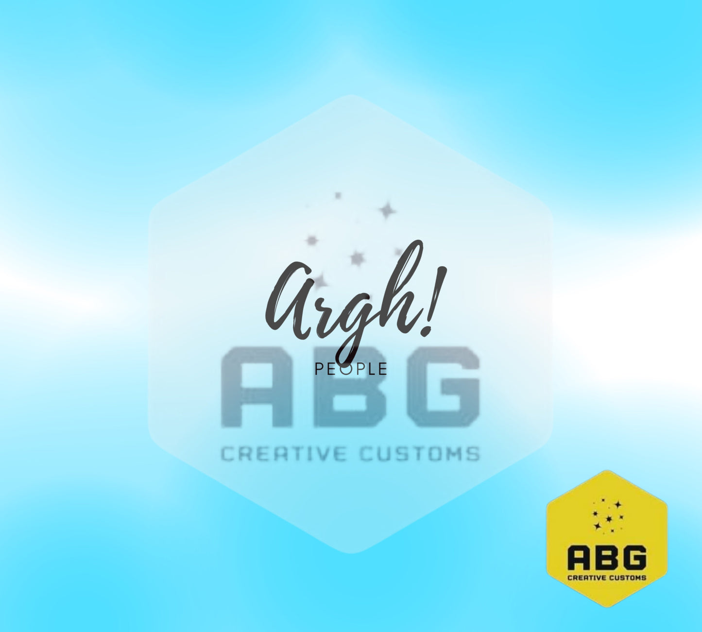 Argh People Blue White - 20oz Tumbler Wrap - Digital file only - sublimation