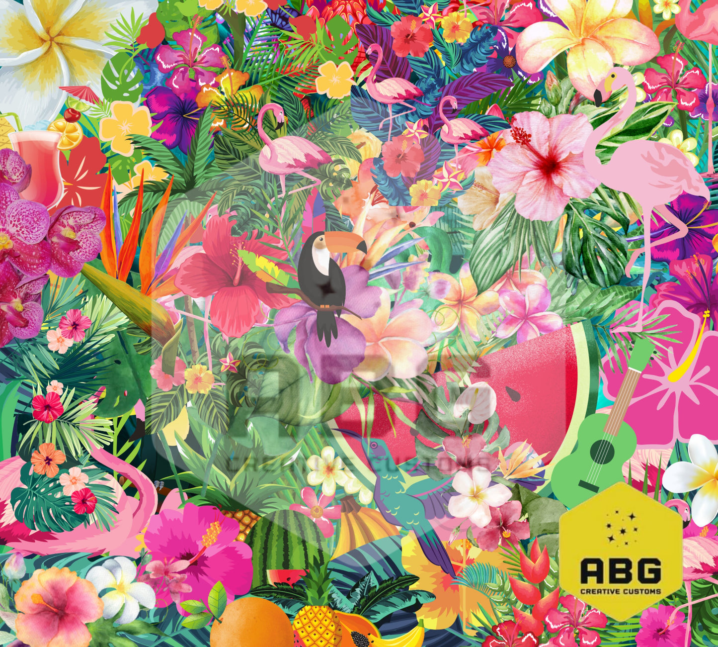 Tropical - 20oz Tumbler Wrap - Digital file only - sublimation