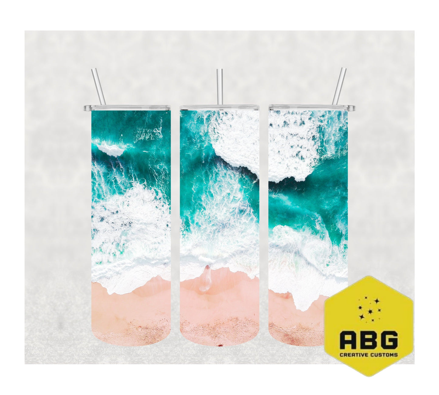 Beach - 20oz Tumbler Wrap - Digital file only - sublimation