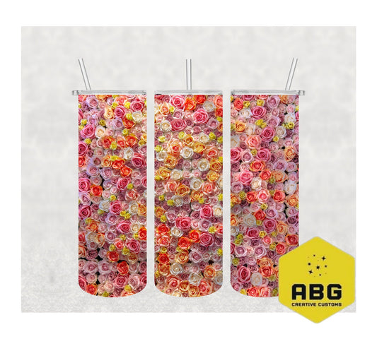 Roses 2 - 20oz Tumbler Wrap - Digital file only - sublimation