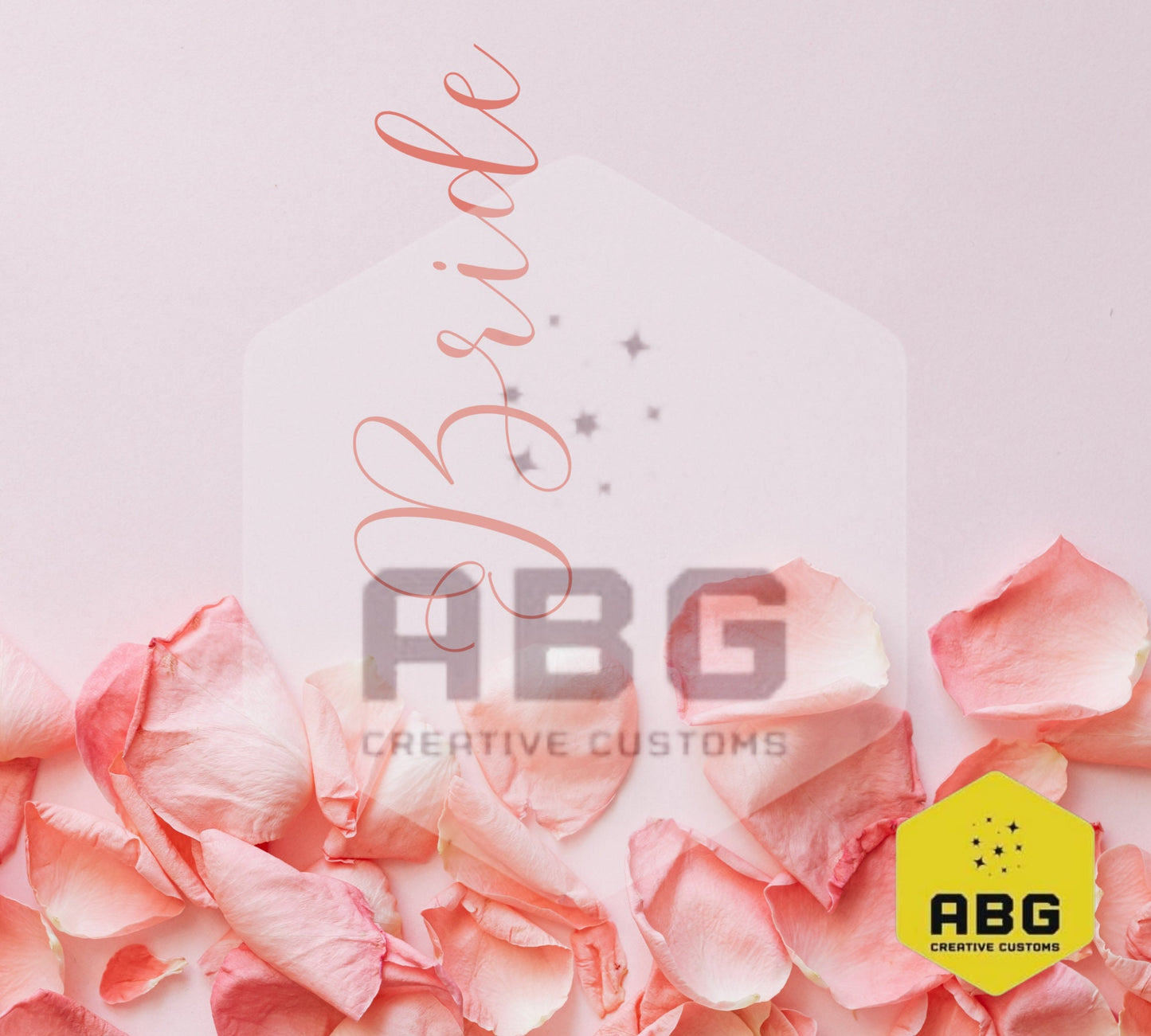 Pink Rose Petal Bride 1 - 20oz Tumbler Wrap - Digital file only - sublimation