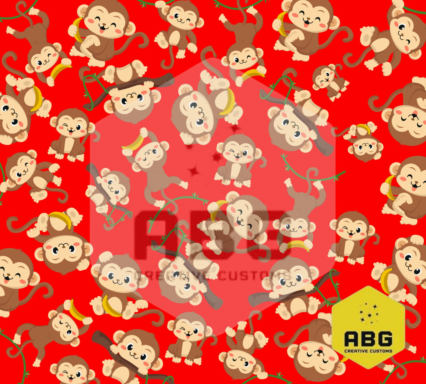 Monkeys 2 - 20oz Tumbler Wrap - Digital file only - sublimation