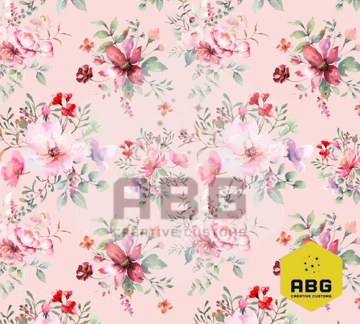 Watercolor Flowers - 20oz Tumbler Wrap - Digital file only - sublimation