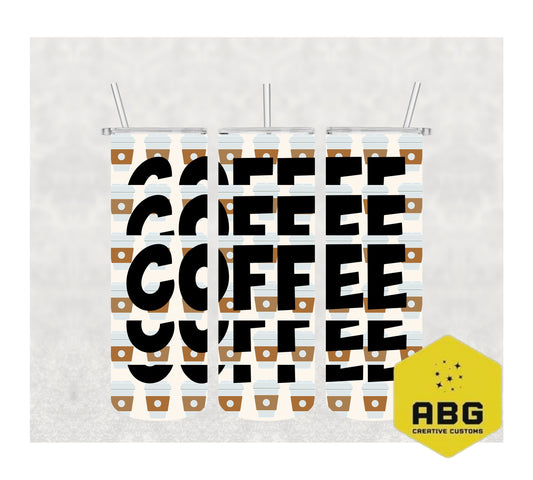 Coffee 2 - 20oz Tumbler Wrap - Digital file only - sublimation