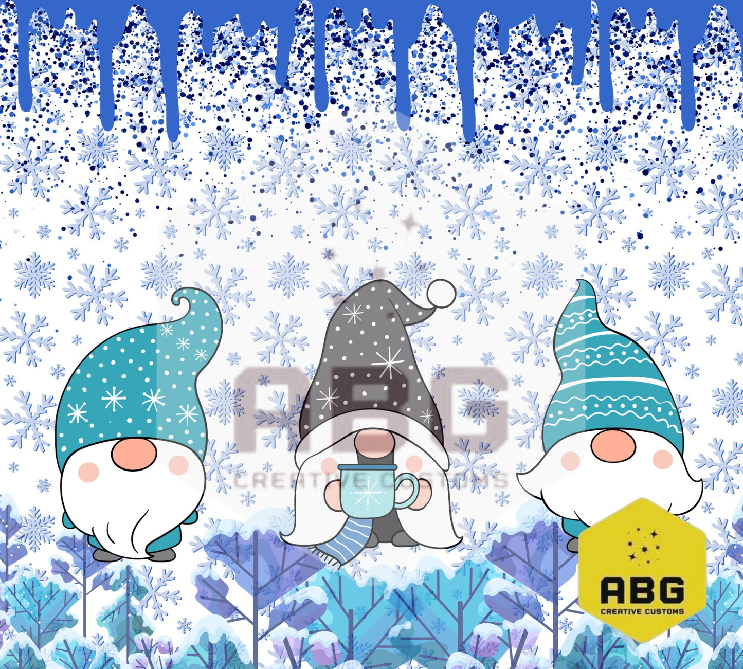 Blue Winter Gnomes - 20oz Tumbler