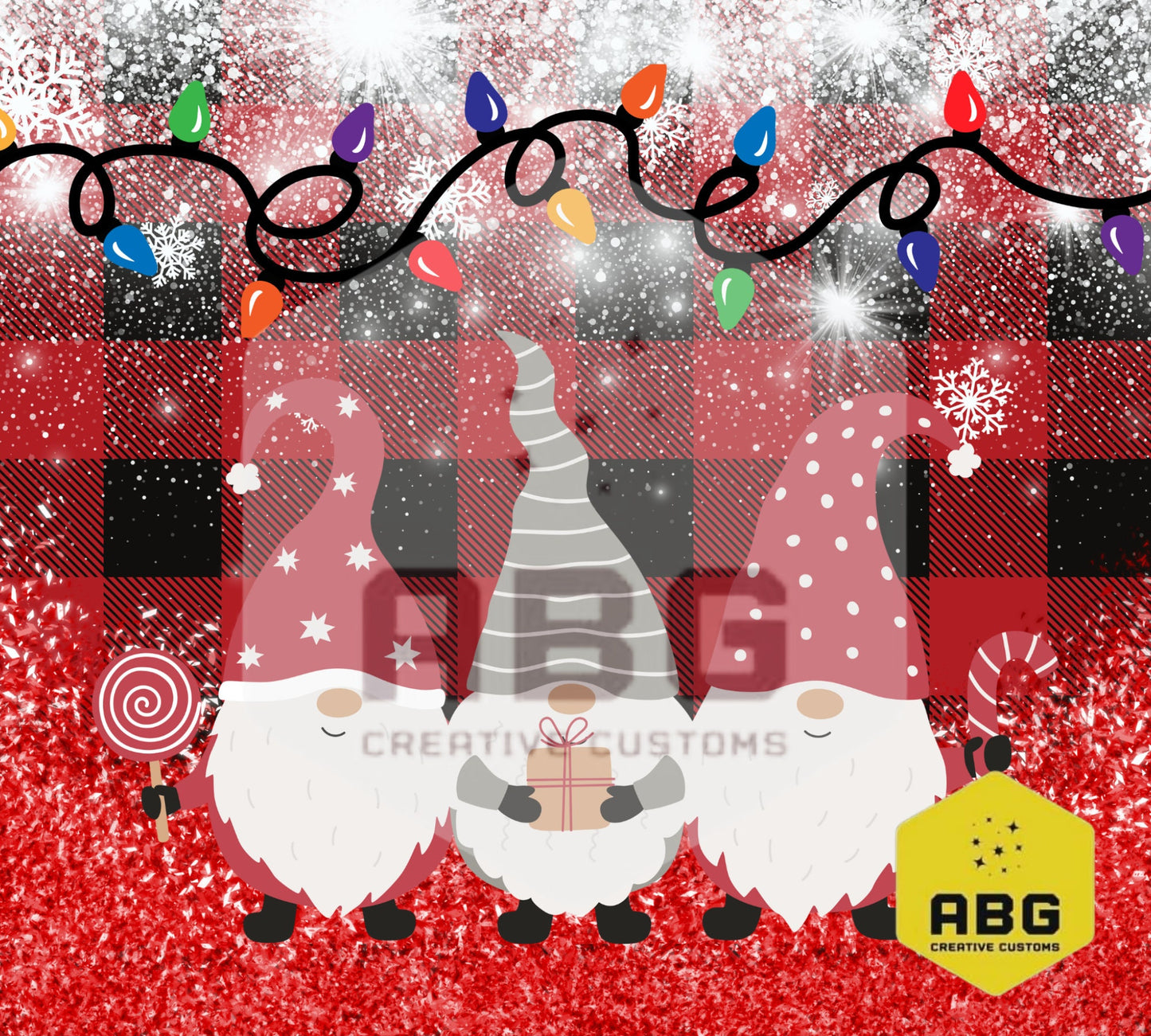 Red Christmas Gnomes - 20oz Tumbler