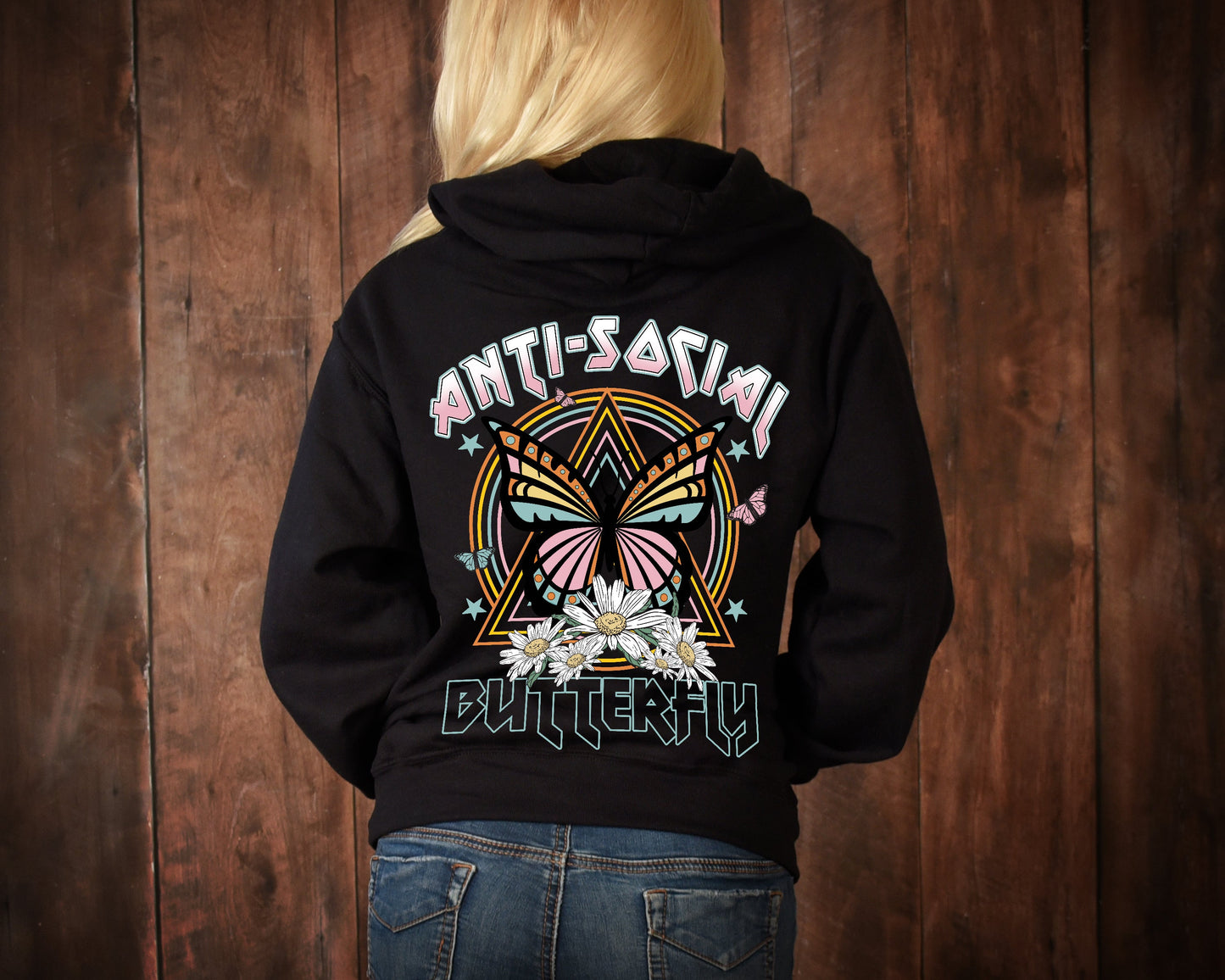 Anti Social Butterfly t-shirt Womens