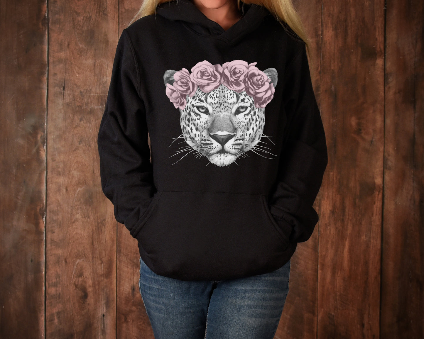 Leopard Flower Crown t-shirt Kids