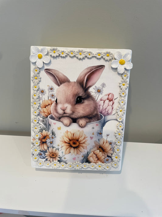 Bunny in a teacup Shelf Sitter