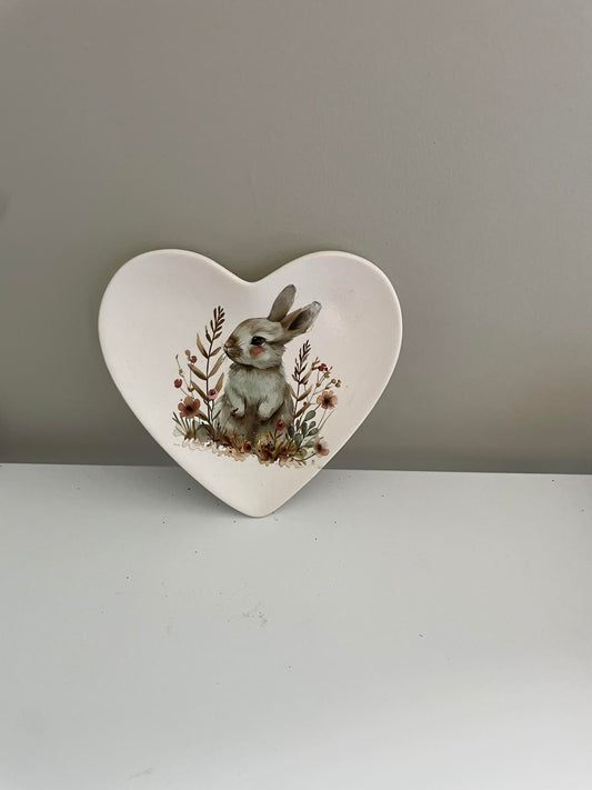 Bunny Ceramic Heart Trinket
Tray