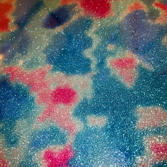 Blue Pattern Glitter HTV