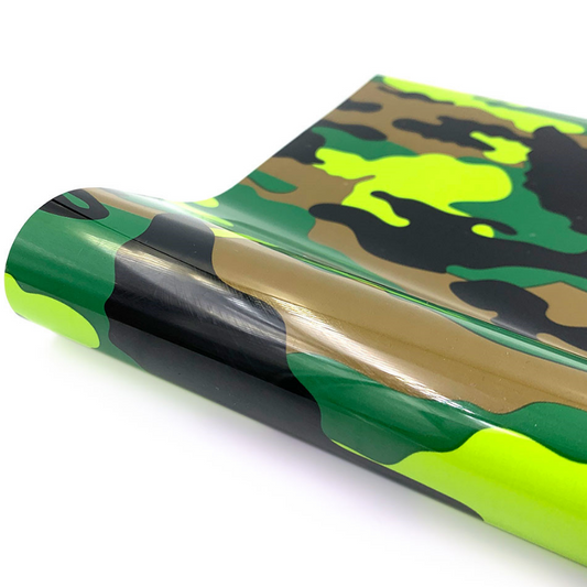 Green Camouflage Print  HTV