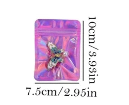 Pink Holographic Ziplock Bag