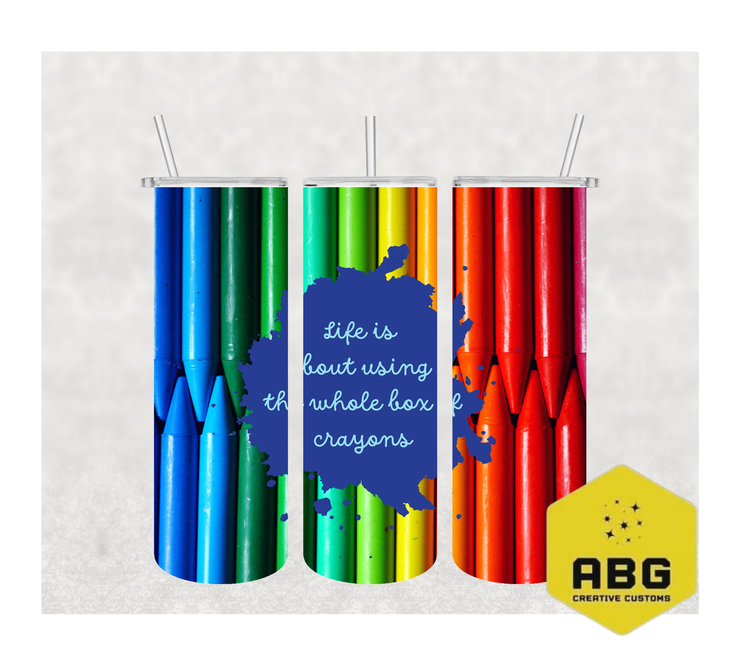 Crayon - 20oz Tumbler Wrap - Digital file only - sublimation