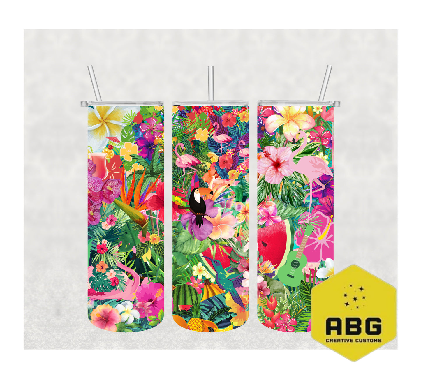 Tropical  - 20oz Tumbler Wrap - Digital file only - sublimation