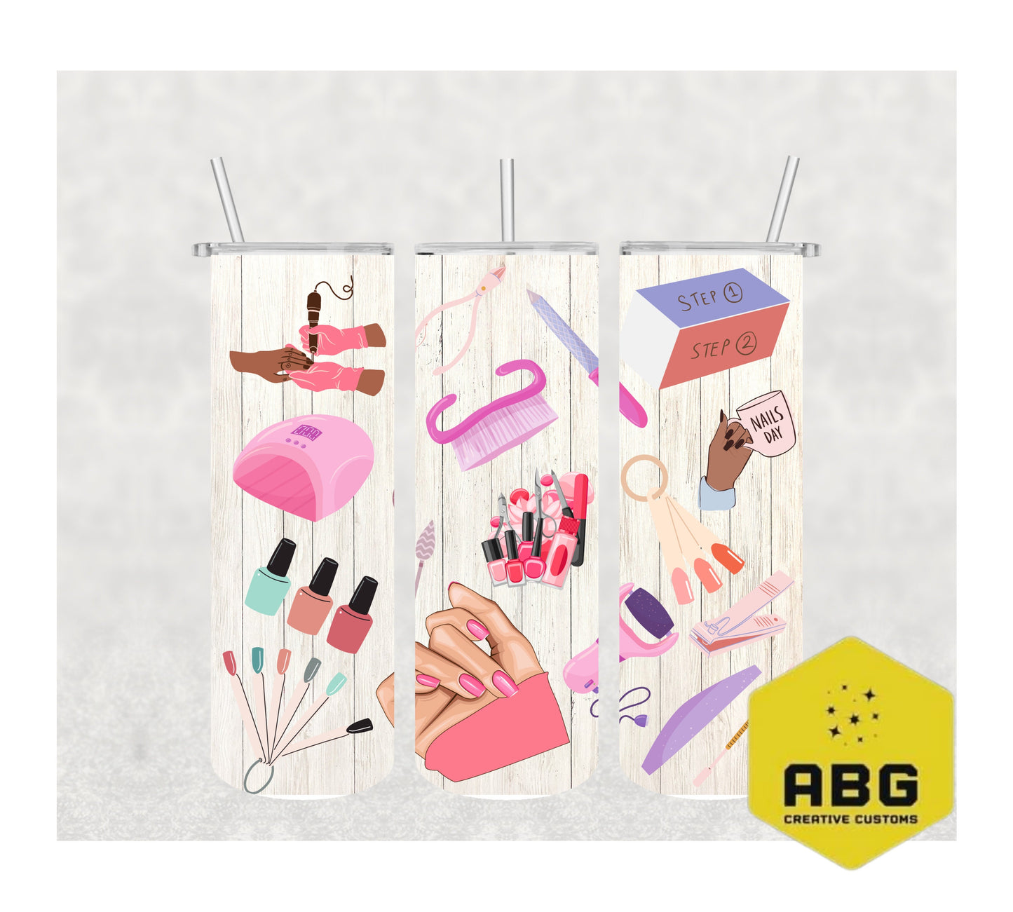 Nail Elements - 20oz Tumbler Wrap - Digital file only - sublimation