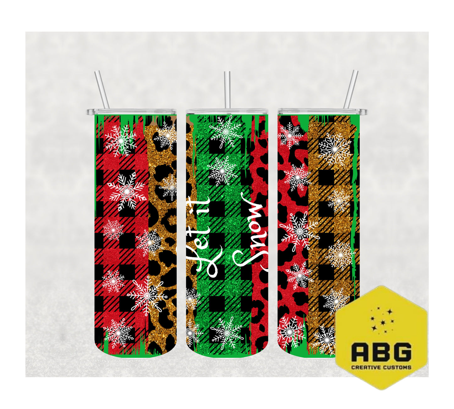 Let It Snow - 20oz Tumbler Wrap - Digital file only - sublimation