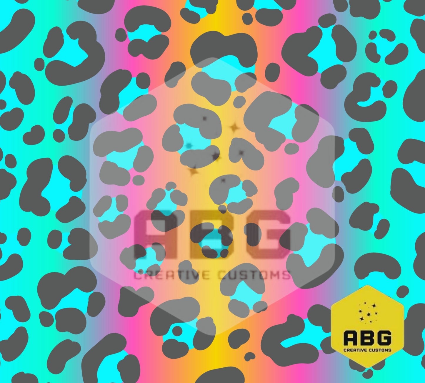 Fluro Leopard - 20oz Tumbler Wrap - Digital file only - sublimation