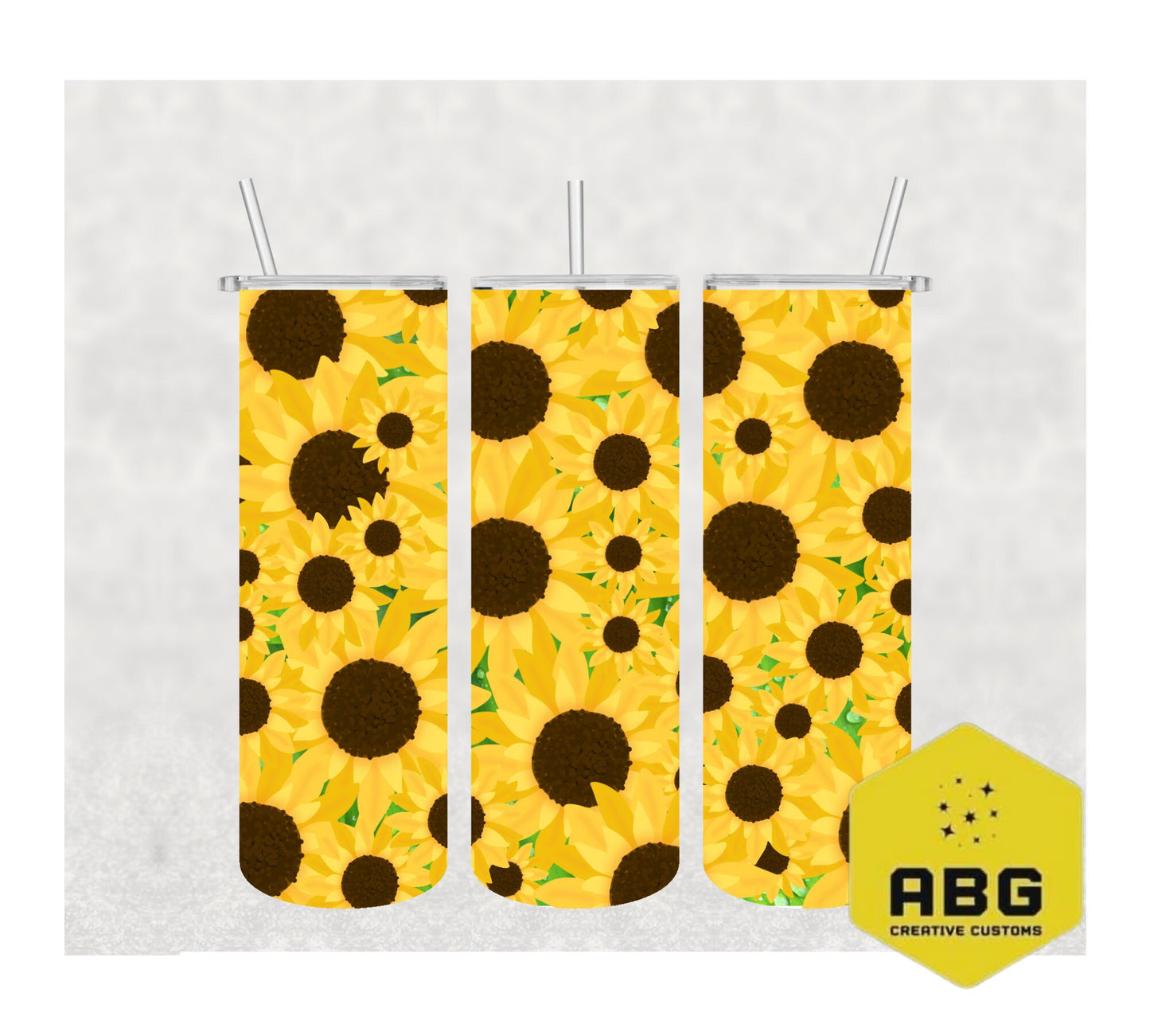 Sunflowers - 20oz Tumbler Wrap - Digital file only - sublimation