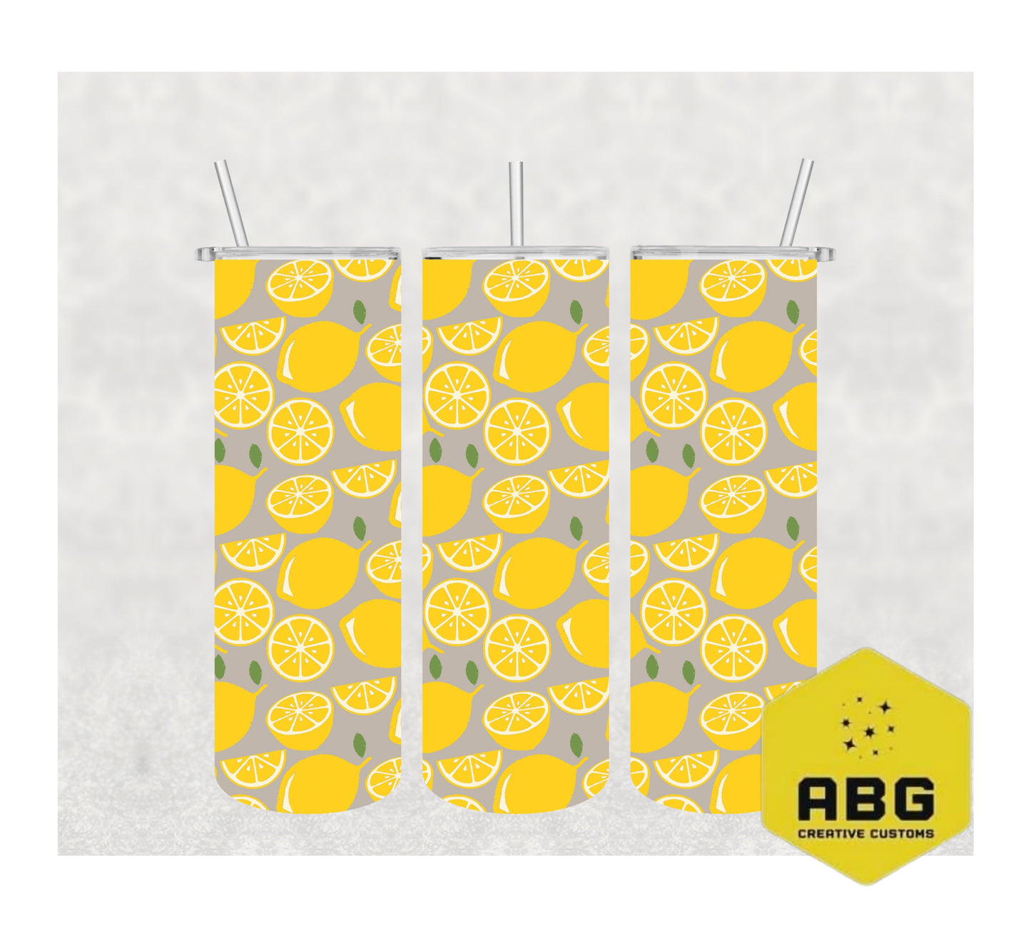 Lemons - 20oz Tumbler Wrap - Digital file only - sublimation