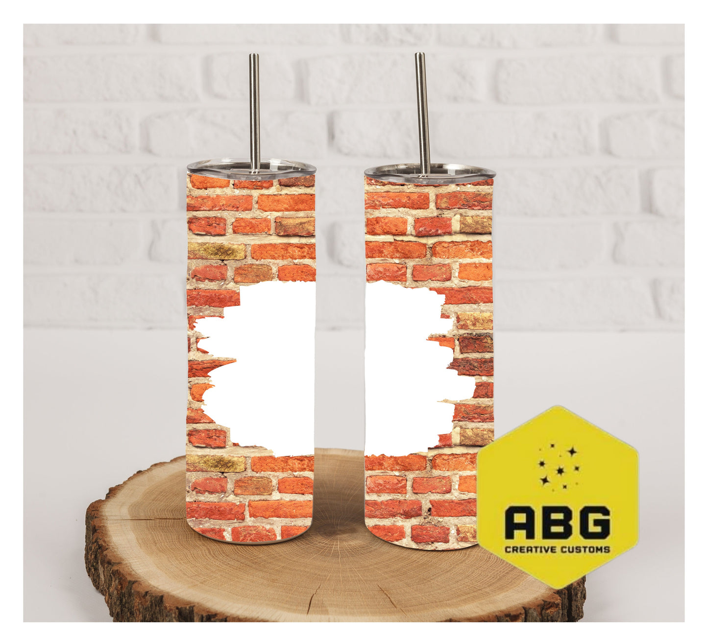 Brickwall with frame - 20oz Tumbler