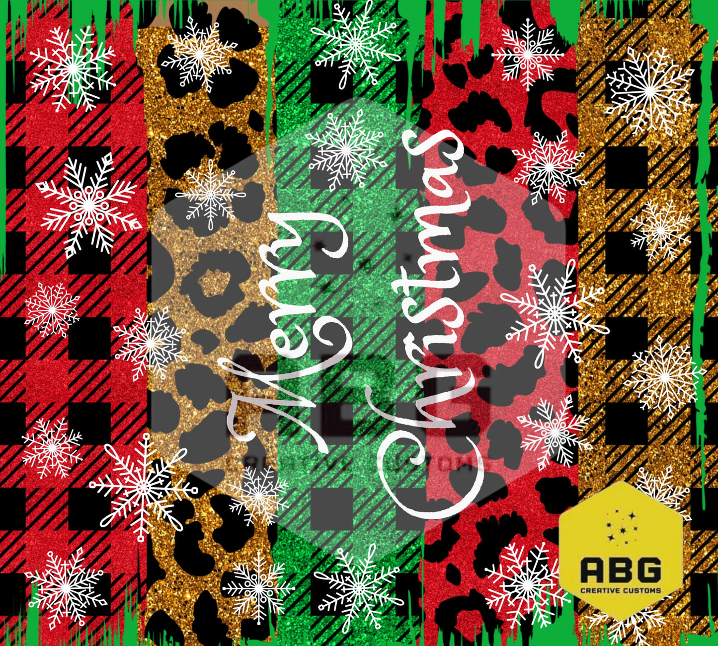 Merry Christmas - 20oz Tumbler Wrap - Digital file only - sublimation