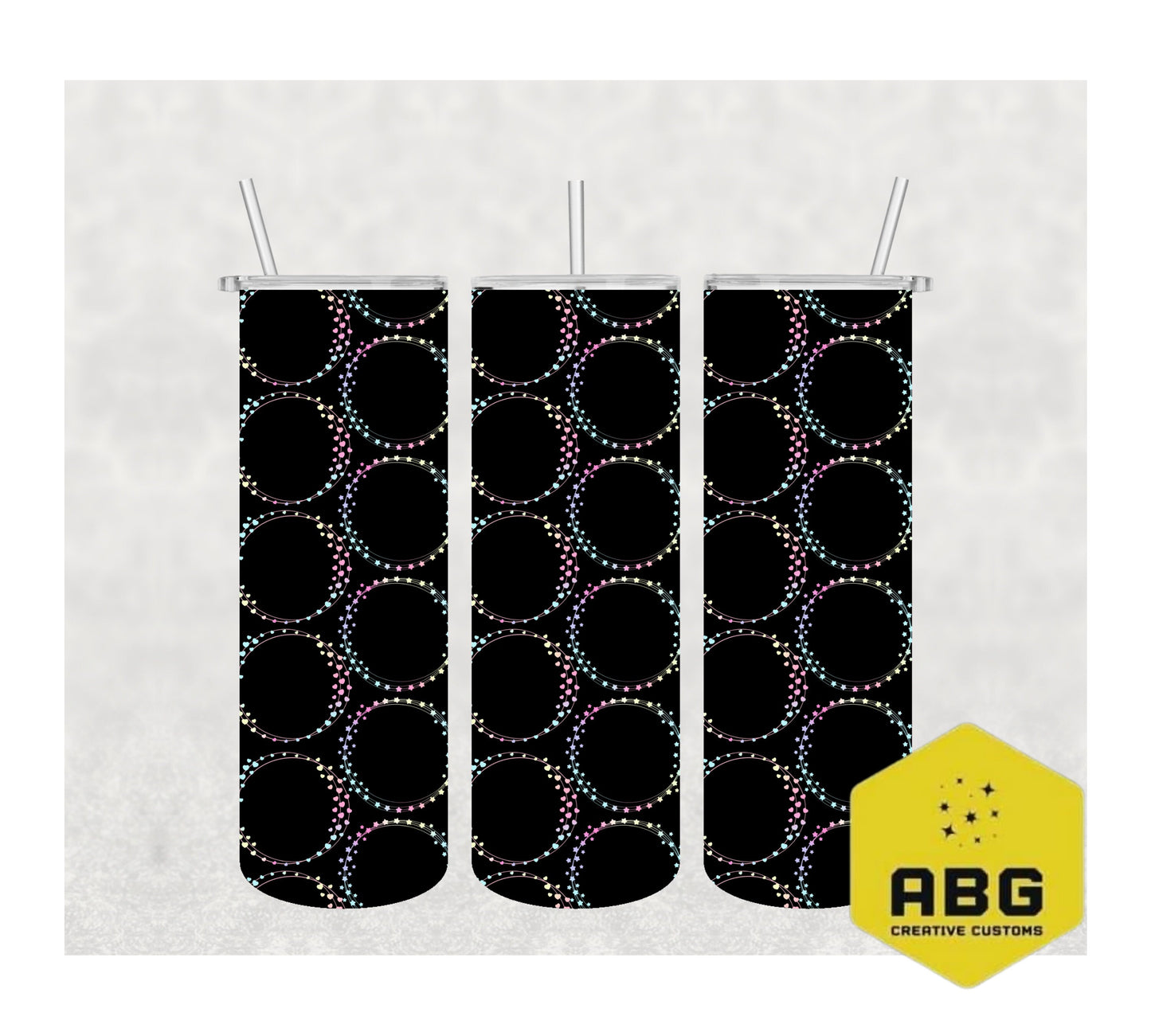 Black Pattern - 20oz Tumbler Wrap - Digital file only - sublimation