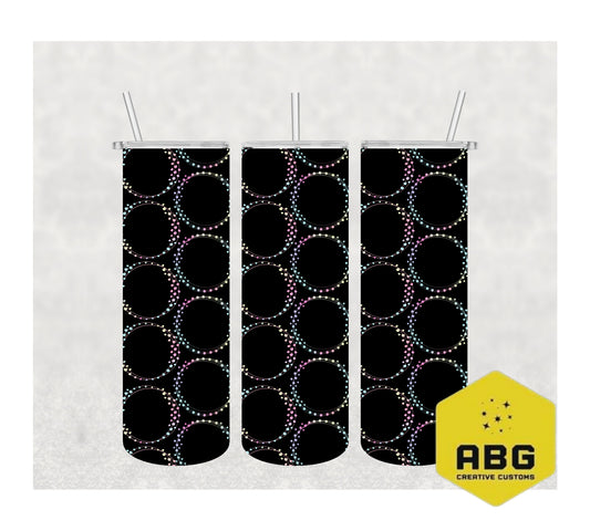 Black Pattern - 20oz Tumbler Wrap - Digital file only - sublimation