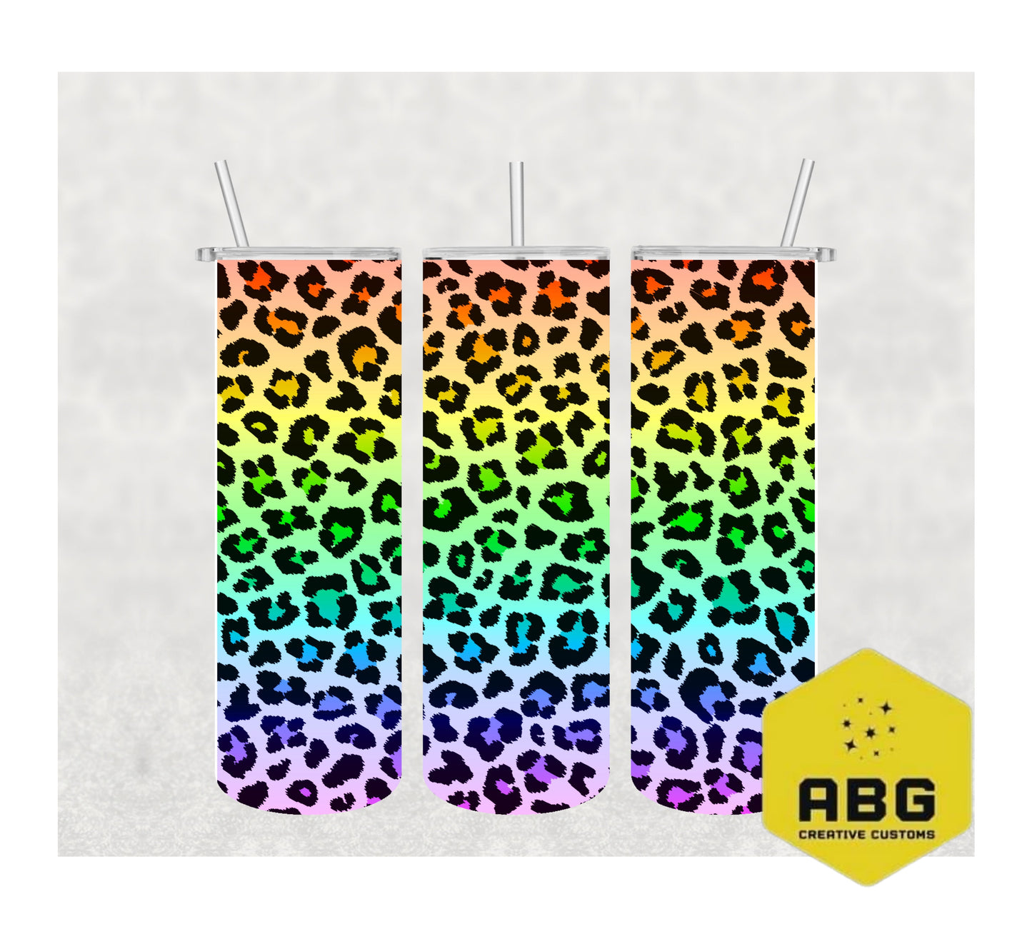 Rainbow Leopard - 20oz Tumbler