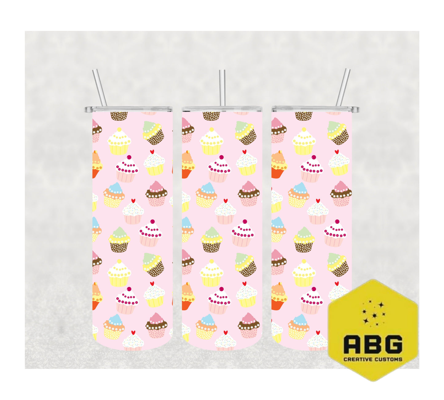 Cupcakes - 20oz Tumbler Wrap - Digital file only - sublimation