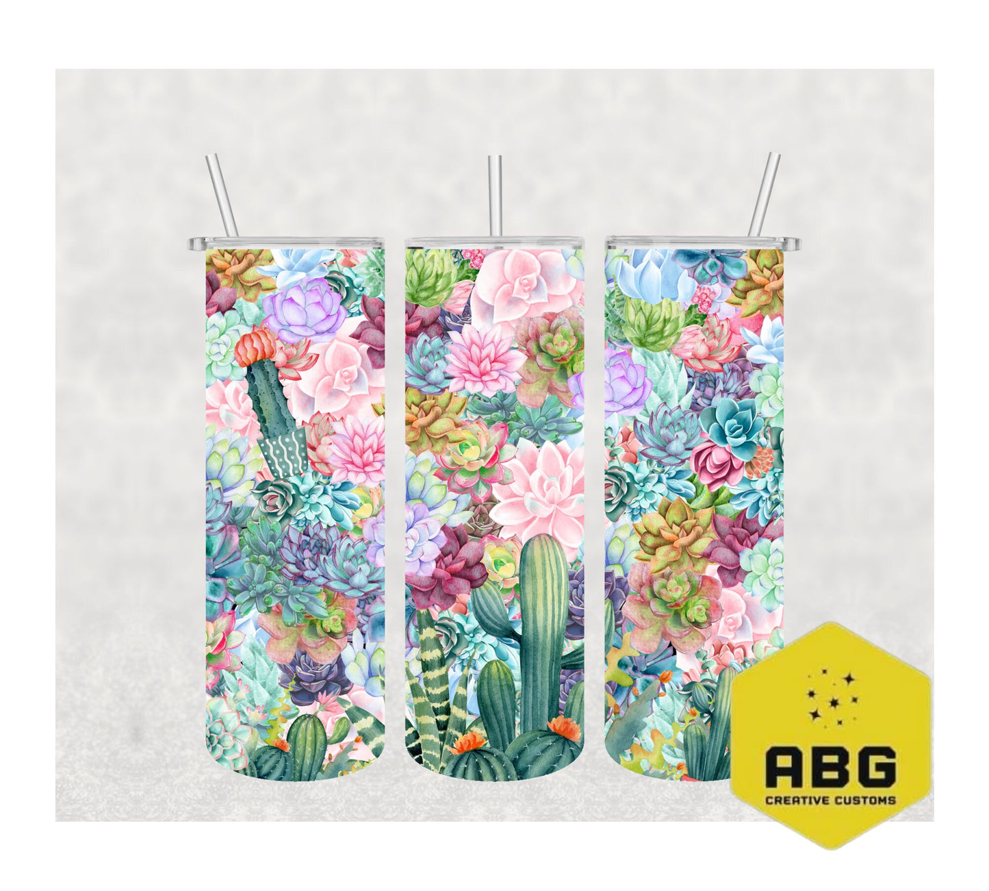 Succulents  - 20oz Tumbler Wrap - Digital file only - sublimation