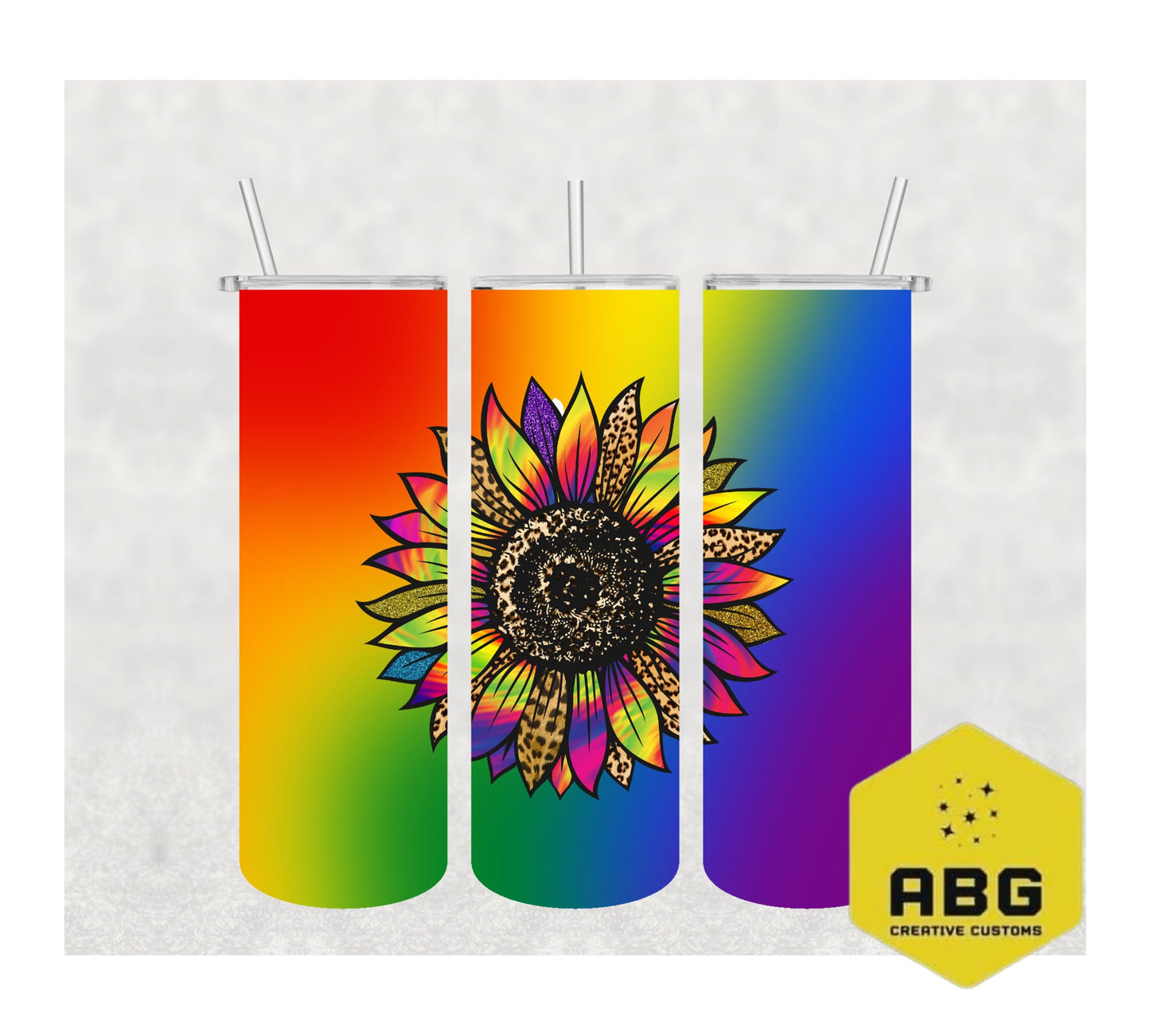 Rainbow Sunflower - 20oz Tumbler