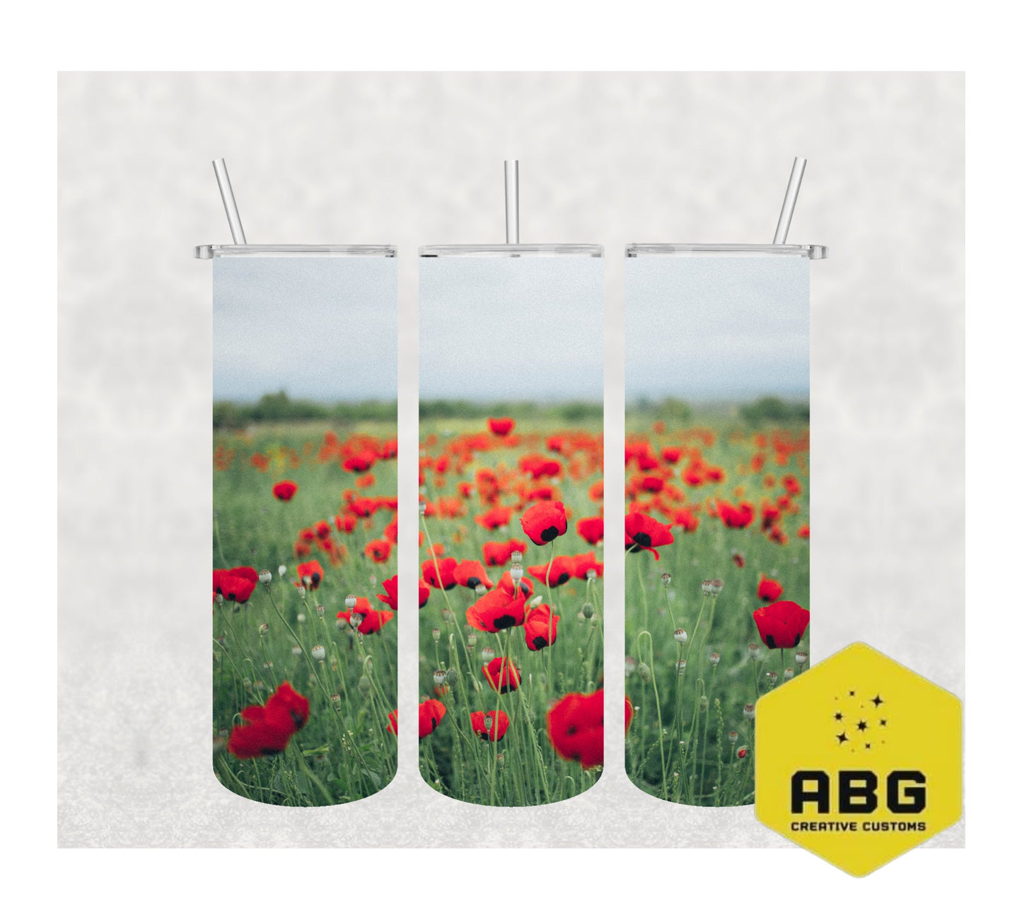 Poppies - 20oz Tumbler Wrap - Digital file only - sublimation