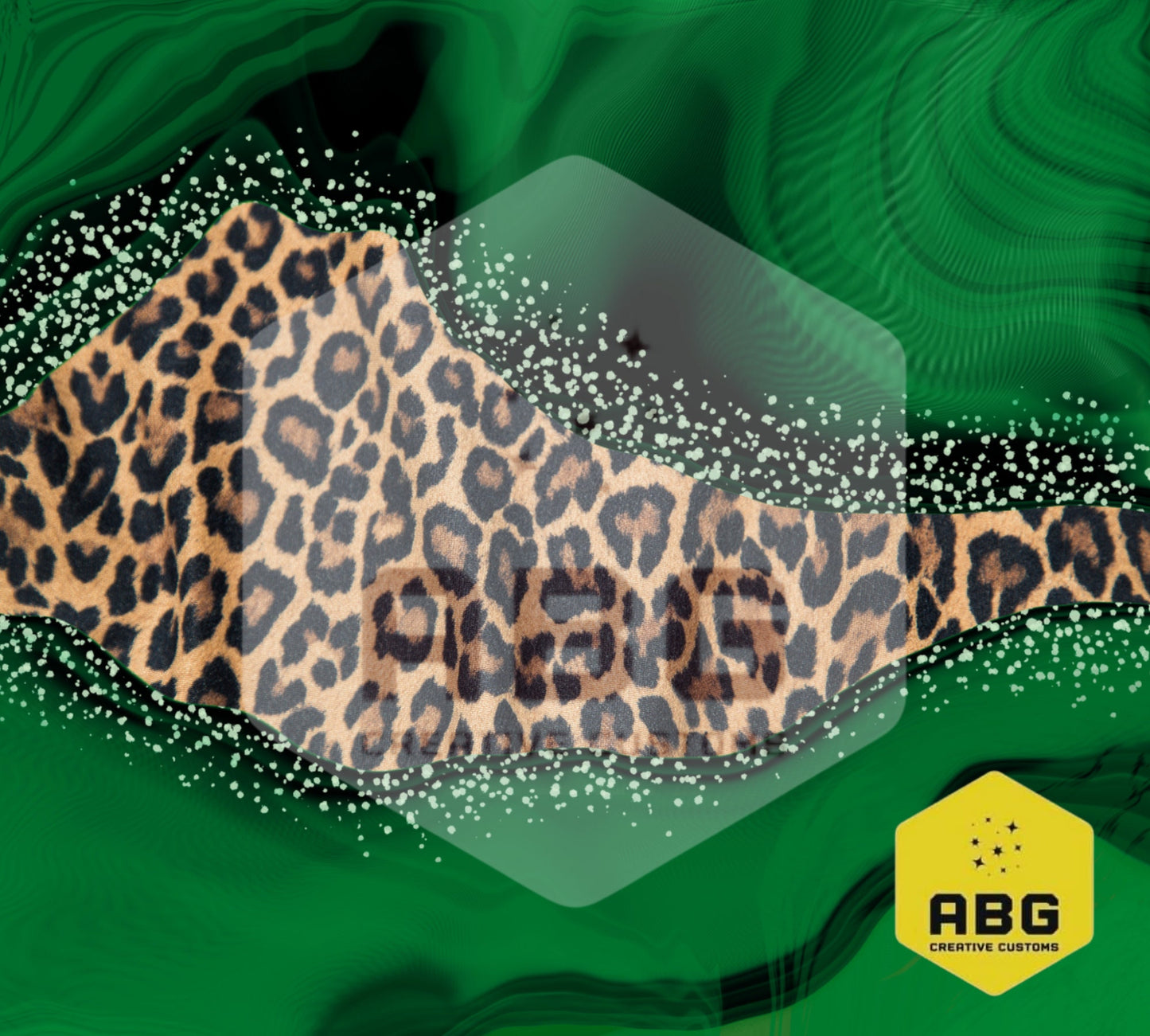 Green Leopard Print - 20oz Tumbler Wrap - Digital file only - sublimation