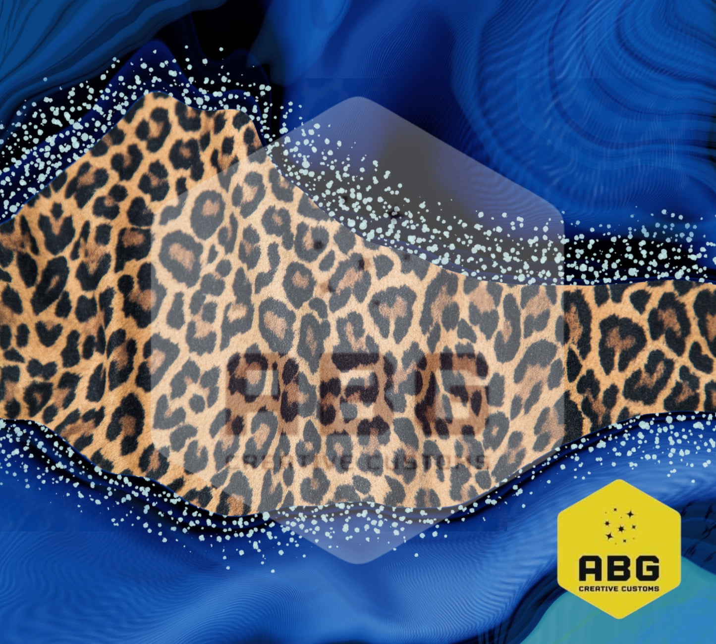 Blue Leopard Print - 20oz Tumbler Wrap - Digital file only - sublimation