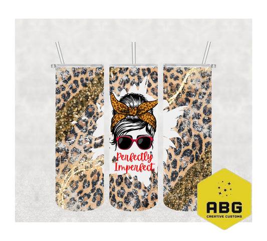 Perfectly Imperfect - Leopard Print - 20oz Tumbler