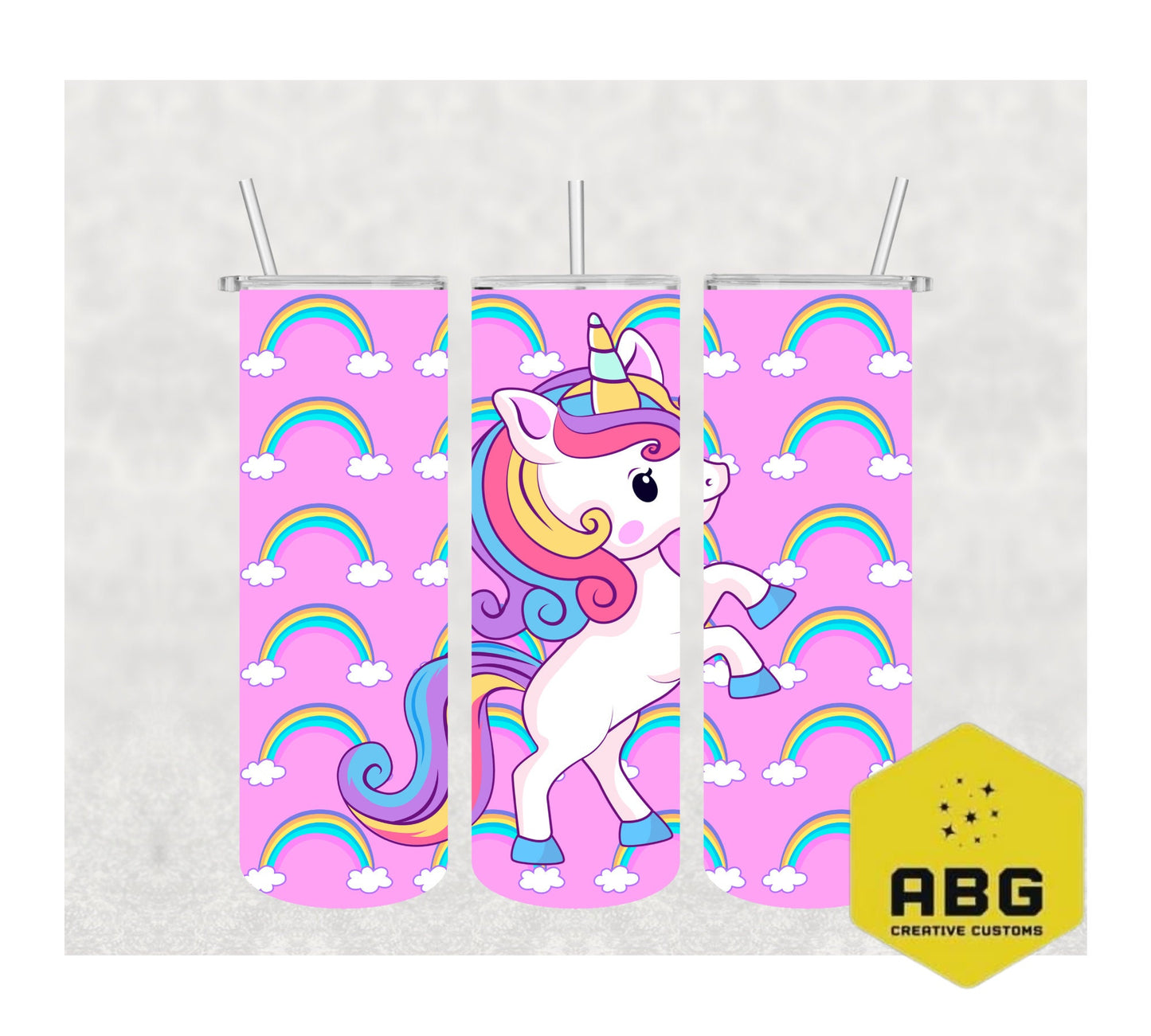 Rainbow Unicorn - 20oz Tumbler Wrap - Digital file only - sublimation