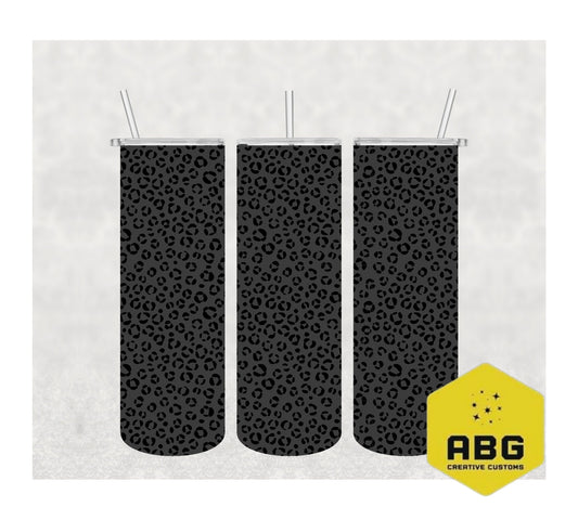 Black Leopard Print - 20oz Tumbler