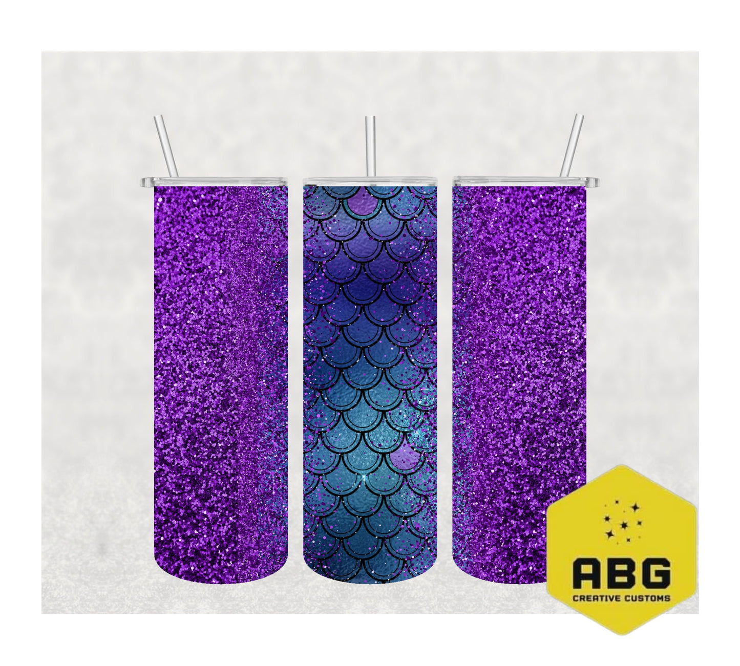 Purple Mermaid Glitter - 20oz Tumbler