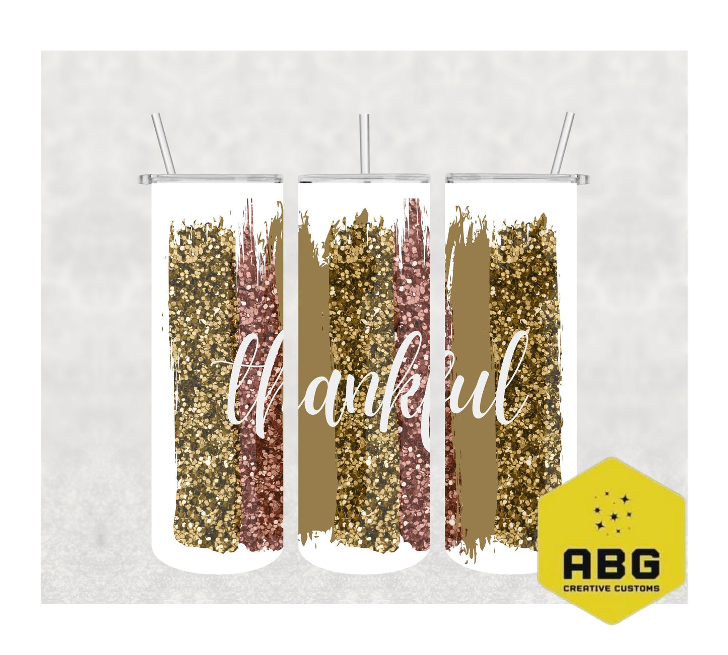 Thankful Fall Glitter - 20oz Tumbler Wrap - Digital file only - sublimation