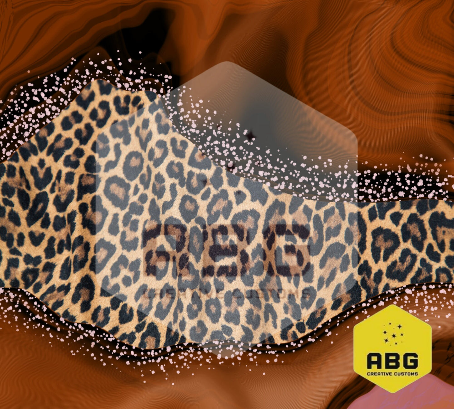 Brown Leopard Print - 20oz Tumbler Wrap - Digital file only - sublimation